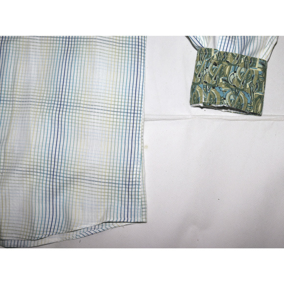 J. Garcia Men's Long Sleeve Button Front Flip Cuff‎ Shirt Size Medium - Picture 6 of 9